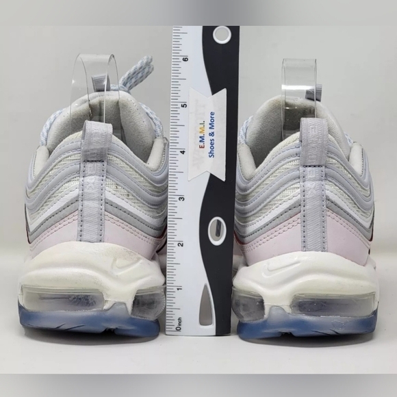 Nike Air Max 97 DIY Flare White Grey Pink Shoes CW5567-100 Mens Size 8 Pre-owned main image 5